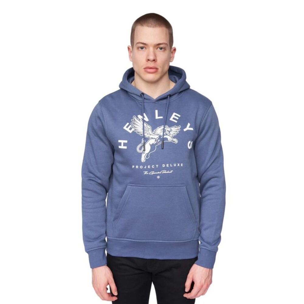 Henleys Mens Colhen Hoodie / Deep Blue